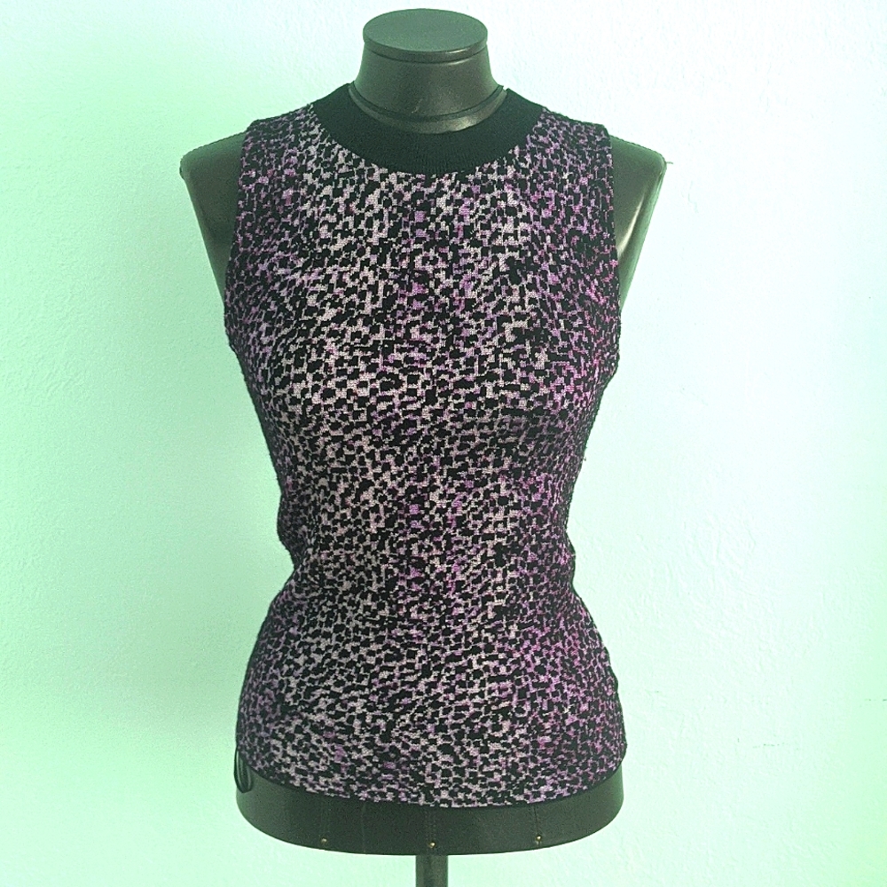 Rachel Roy purple/black knit top